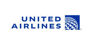 A united airlines logo is shown.